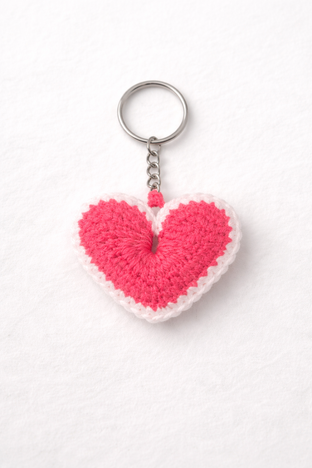 CozyHeart Woolen Keychain