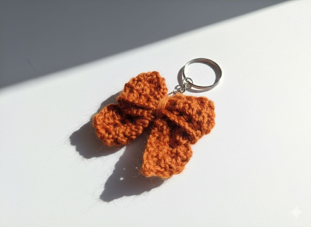 Rust Bow keychain